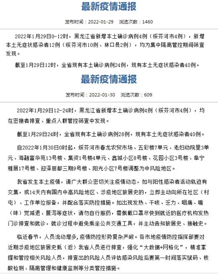 黑龙江省新增新冠病例，防控形势与应对策略