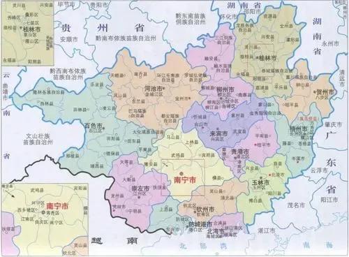 广西壮族自治区行政区划概览，了解广西的各个区