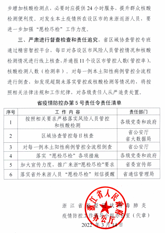 浙江省疫情防控指挥部最新通告，科学精准防控，筑牢健康防线